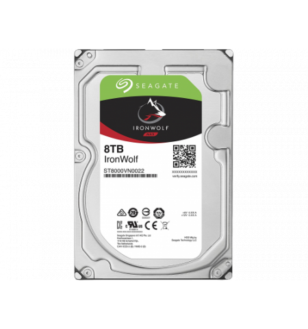 3.5" HDD 8.0TB Seagate IronWolf, NAS, 7200rpm, 256MB, SATAIII ST8000VN0022