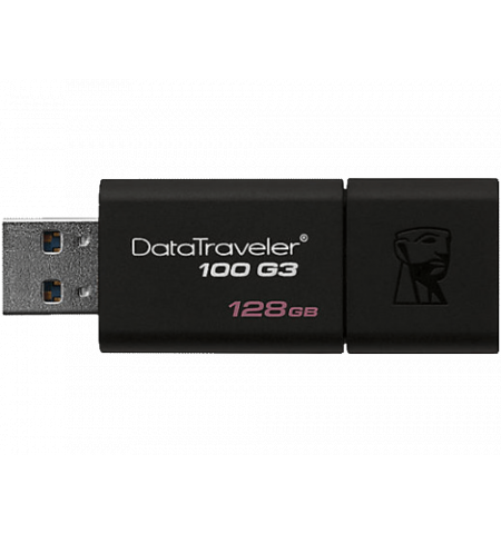 128GB  USB3.1  Kingston DataTraveler 100 G3 Black  (Read 100 MByte/s, Write 12 MByte/s)  DT100G3/128GB