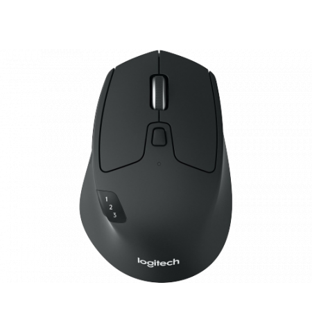 Logitech Bluetooth Mouse M720 Triathlon, Black/White, Optical Mouse, Multi-device, Hyper-fast scrolling, Switching seamlessly between 3 computers, Blu
