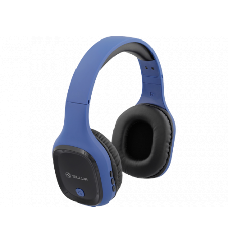 Casti Bluetooth, Over-ear, Pulse, Microfon, Timp de joc muzical până la 8h,  Tellur Blue  TLL511281