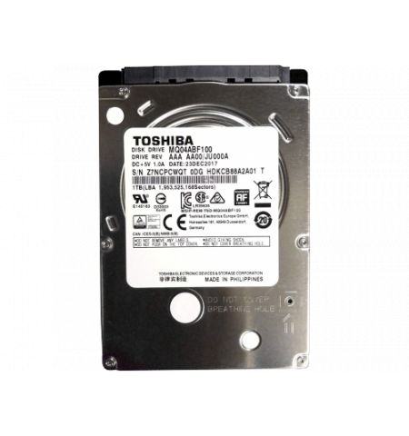 2.5" HDD 1.0TB Toshiba 5400rpm, 128MB, 7 mm, SATAIII, MQ04ABF100