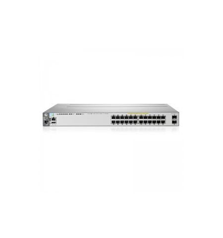 Aruba 3800 24G PoE+ 2SFP+ Switch, 24-port RJ-45 10/100/1000 PoE+ ports (720W),  fully  managed  advanced Layer 3, static routing, 2-SFP+ 1000/10000 Mb