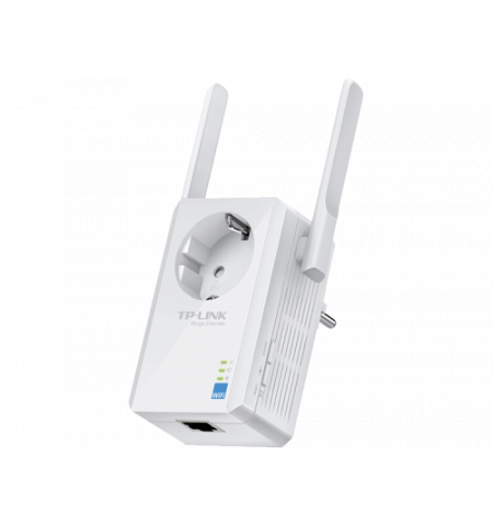 TP-LINK TL-WA860RE 300Mbps Wireless N Wall Plugged Range Extender with AC Passthrough, Qualcomm, 2T2R, 2.4GHz, 802.11b/g/n, Ranger Extender button, Ra