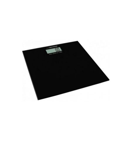 Bath Scale Esperanza AEROBIC EBS002K Black, Equipped with four high precision Strain Gauge sensors, Capacity 180kg /396LB, Division 100 g/0.2LB, Power