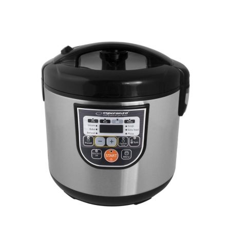 Multicooker Esperanza COOKING MATE EKG011 Black, Power: 860W, Inner pot capacity: 5L, Inner pot coating: non-stick, Steam vent cup: removable, 11 prog