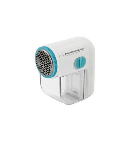 Lint Remover Esperanza CUDDLY ECS003T White-Turquoise;  3 blades for quick lint removing; Size: 8 cm * 7,5 cm * 4 cm; Power supply: batteries 2 x AA N
