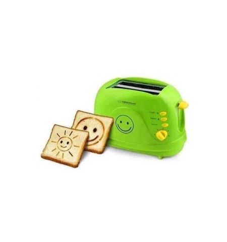 Toster Esperanza SMILEY EKT003 Green, 750W, 3 in 1, Toasting, Reheating, Defrost frozen bread, Designed to prepare thick and thin toast, Electronic Ti