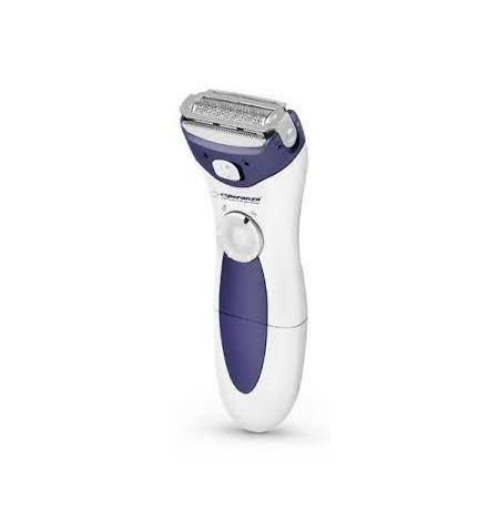 Shaver Esperanza ARUBA EBG003B White-Blue Wooman , Ergonimic shape and modern design, Gentle & fast, Shaving silky skin in seconds, Bikini trymer comb