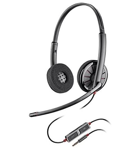 Casca Plantronics Call Center BLACKWIRE 225, 3.5mm Jack, Stereo(205204-02)