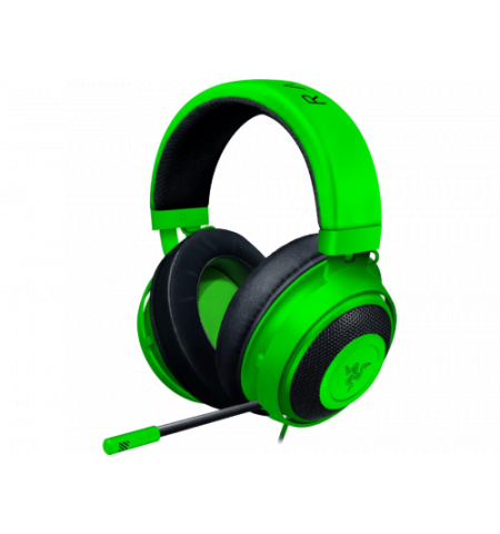 Headphone RAZER Kraken Green / Gaming Headset, Retractable Unidirectional Microphone with quick mute toggle, 7.1 Surround Sound, 50 mm with Neodymium