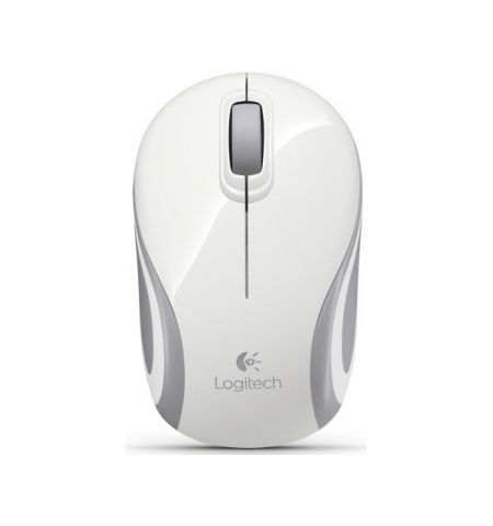 Logitech Wireless Mini Mouse M187 White, Optical Mouse, Nano receiver, White/Gray, Retail