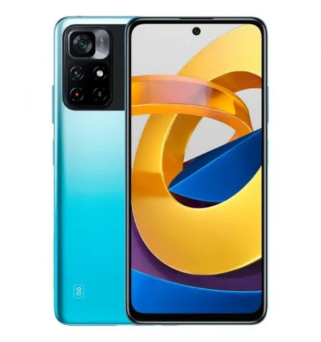 Смартфон Xiaomi Poco M4 Pro 5G, 128Гб/6Гб, Cool Blue