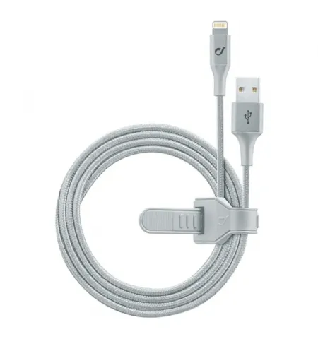 Cablu incarcare si sincronizare Cellularline Satellite MFI, USB Type-A/Lightning, 1m, Argintiu