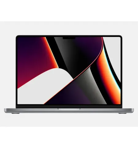 Laptop 16,2" Apple MacBook Pro 16 A2485, Gri cosmic, M1 Pro with 10-core CPU and 16-core GPU, 32GB/1024GB, macOS Monterey