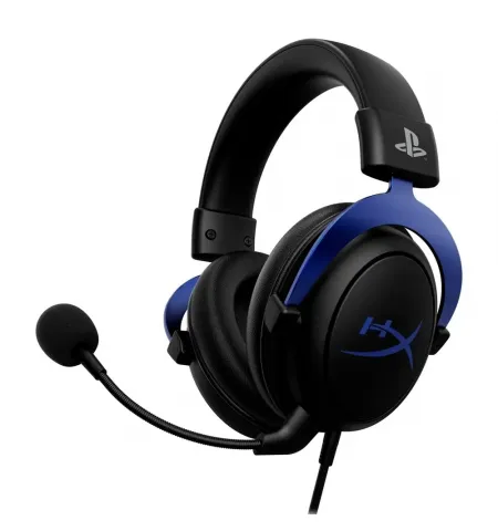 Casti gaming HyperX Cloud Blue PS5, Cu fir, Negru/Albastru