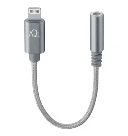 Аудио адаптер Cellularline Aux Adapter Audio, 3.5mm 3-pin (F)/Lightning, 0,1м, Серый