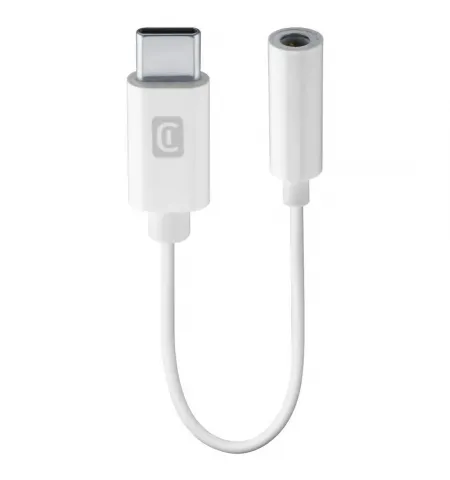 Аудио адаптер Cellularline Music Enabler Type-C, 3.5 мм/USB Type-C, 0,15м, Белый