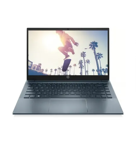 Laptop 14" HP Pavilion 14-ec0008ur, Fog Blue, AMD Ryzen 5 5500U, 8GB/512GB, FreeDOS