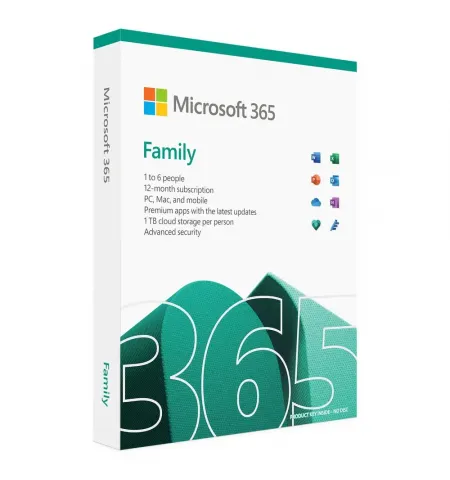M365 Family English Subscr 1YR Central/Eastern Euro Only Medialess P8