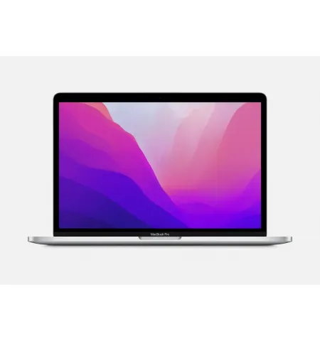 Laptop 13,3" Apple MacBook Pro 13-inch A2338, Argintiu, M2 with 8-core CPU and 10-core GPU, 8GB/256GB, macOS Monterey