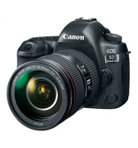 Aparat foto DSLR Canon EOS 5D Mark IV + EF24-105 f/4 L IS USM, Negru