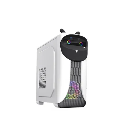 Carcasa PC Gamemax CUTE OWL, Mini-Tower, ATX, Negru/Alb