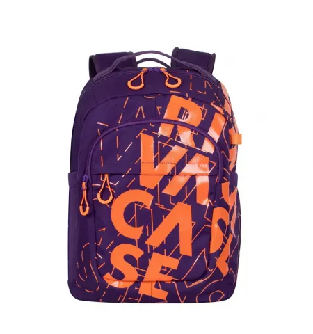 Повседневный рюкзак RivaCase Heide, 15.6", Полиэстер, Фиолетовый/Оранжевый