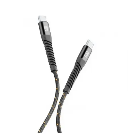 Кабель для зарядки и передачи данных Cellularline Strong Cable, USB Type-C/USB Type-C, 1,2м, Чёрный