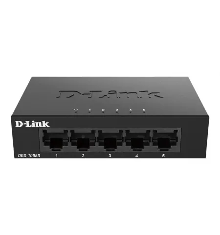 Сетевой коммутатор D-Link DGS-1005D, 5x 10/100/1000 Мбит/с