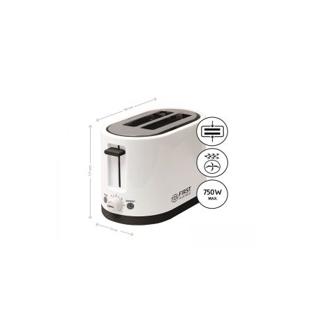 Тостер 750Вт, 2 отделения FIRST 005368-3 Тостер 750Вт, 2 отделения FIRST 005368-3