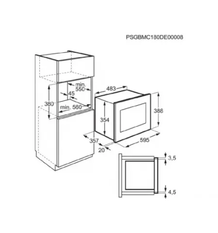 Встраиваемая микроволновая печь Electrolux EMS 4253TEX