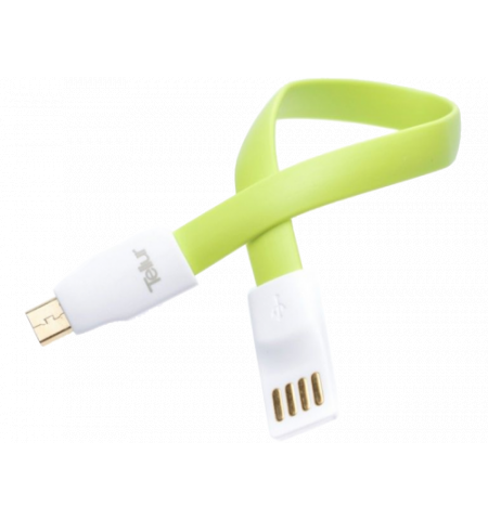 Cable USB - Micro USB, Magentic, 0.2m, Tellur Green  TLL155081