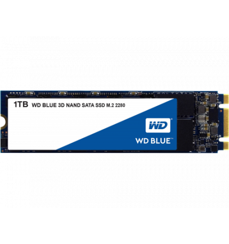 M.2  SSD 1.0TB  Western Digital Blue , SATA 6Gb/s, Type 2280 , Read: 560 MB/s, Write: 530 MB/s, 3D NAND TLC,"WDS100T2B0B"