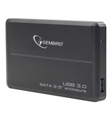 Gembird EE2-U3S-2, External enclosure for 2.5'' SATA HDD with USB3.0(5Gb/s) interface, Aluminium case, Black