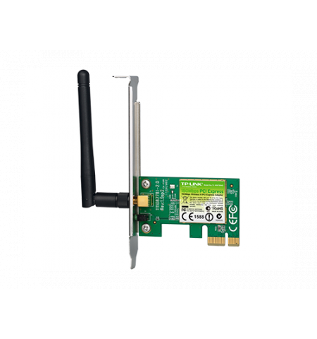 TL-WN781ND 150Mbps Wireless N PCI Express Adapter, Qualcomm, 2.4GHz, 802.11b/g/n, 1 detachable antenna