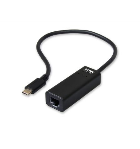 Adapter USB Type-C M to LAN RJ-45 F, 30cm, Port Designs 900126