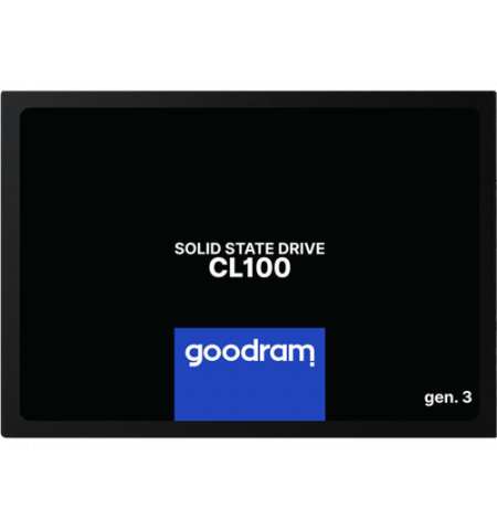 2.5" SSD 240GB  GOODRAM CL100 Gen.3, SATAIII, Read: 520 MB/s, Writes: 400 MB/s, 7mm, Controller Marvell 88NV1120, NAND TLC 3D