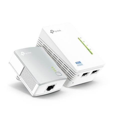 300Mbps Wireless AV500 Powerline Extender, 500Mbps Powerline Datarate, 2 Fast Ethernet ports, HomePlug AV, Plug and Play, WiFi Clone Button, Twin Pack