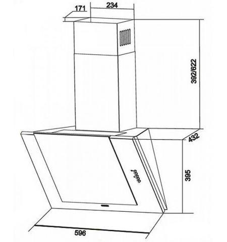 Вытяжка Tornado VERTICAL 750(60) IV LED, Ivory Вытяжка Tornado VERTICAL 750(60) IV LED, Ivory