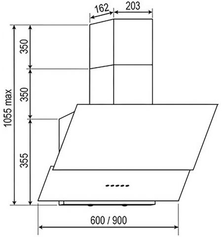 Вытяжка Tornado CAPPA 750 BL, Black