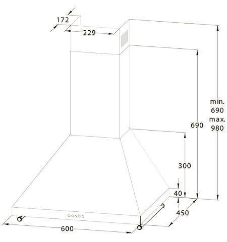 Вытяжка Midea MH 60C 335 RI, Ivory Вытяжка Midea MH 60C 335 RI, Ivory