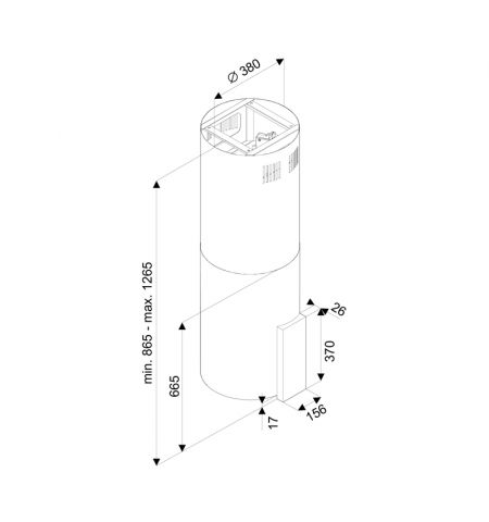 Вытяжка Tornado TUBE ISLAND 1200(40) IX LED, Inox Вытяжка Tornado TUBE ISLAND 1200(40) IX LED, Inox