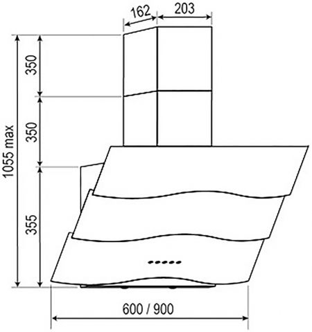 Вытяжка Tornado PIANO 750 /BL/ (RO, Black