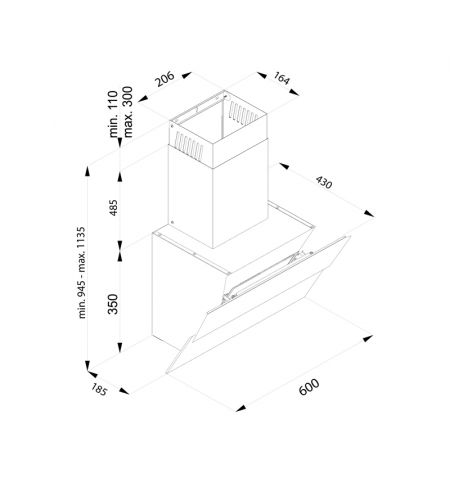 Вытяжка Tornado SKY TOUCH FREE 1100(60), Black Вытяжка Tornado SKY TOUCH FREE 1100(60), Black