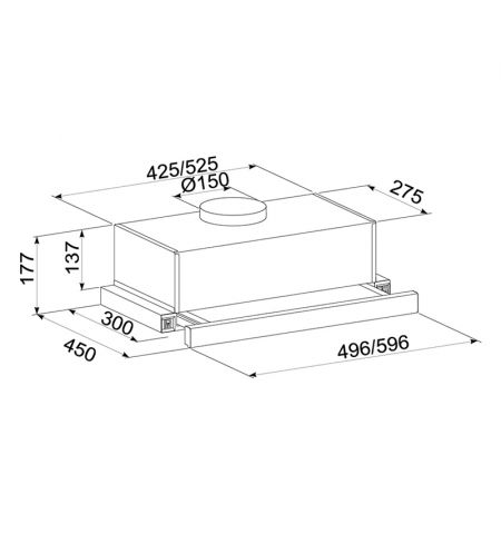 Вытяжка Tornado SONDO H 700(60) FG WH, White Вытяжка Tornado SONDO H 700(60) FG WH, White