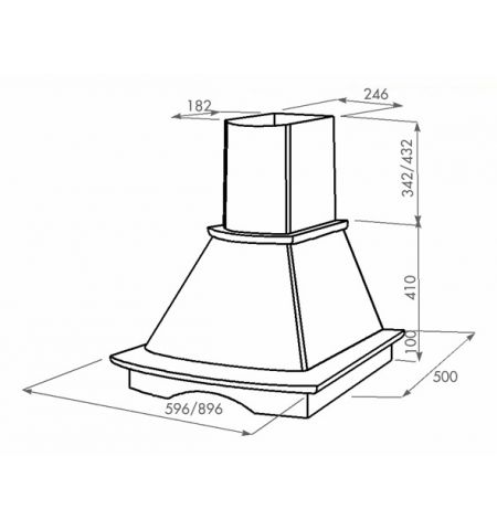 Вытяжка Tornado TEMPO 1000(90) WH LED, Wood Вытяжка Tornado TEMPO 1000(90) WH LED, Wood
