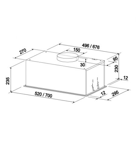 Вытяжка Tornado MODUL SENSOR 1200(52) FG BL LED, Black Вытяжка Tornado MODUL SENSOR 1200(52) FG BL LED, Black