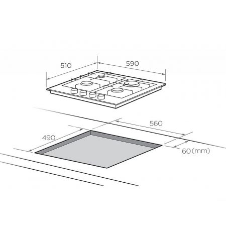 Панель варочная Midea MG 696TX (Inox) Панель варочная Midea MG 696TX (Inox)