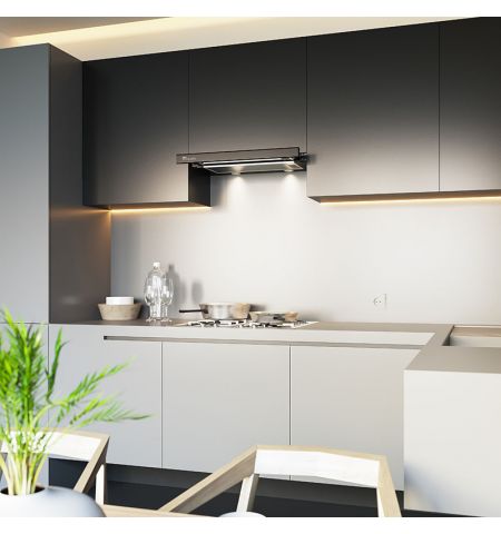 Вытяжка телескопическая Tornado SONDO H 700(60) FG BL Black/Glass (700 м?/ч)