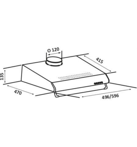 Вытяжка козырьковая Tornado BONA 20 (50) LED Beige (560 м?/ч) Вытяжка козырьковая Tornado BONA 20 (50) LED Beige (560 м?/ч)